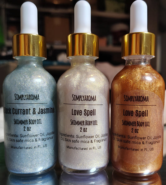 2 OZ Shimmer Body Oil , Shimmering Glow , Moisturizing